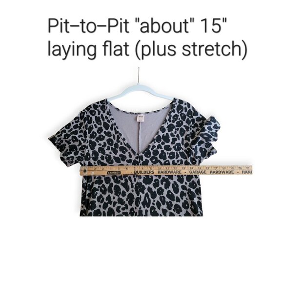 Smash Tess Lexi Leopard Sunday Romper XXS Bamboo Cotton Canadian Made Cozy - Picture 6 of 9